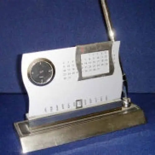 G-2081- Table Clock + Calendar + Pen Holder - simple